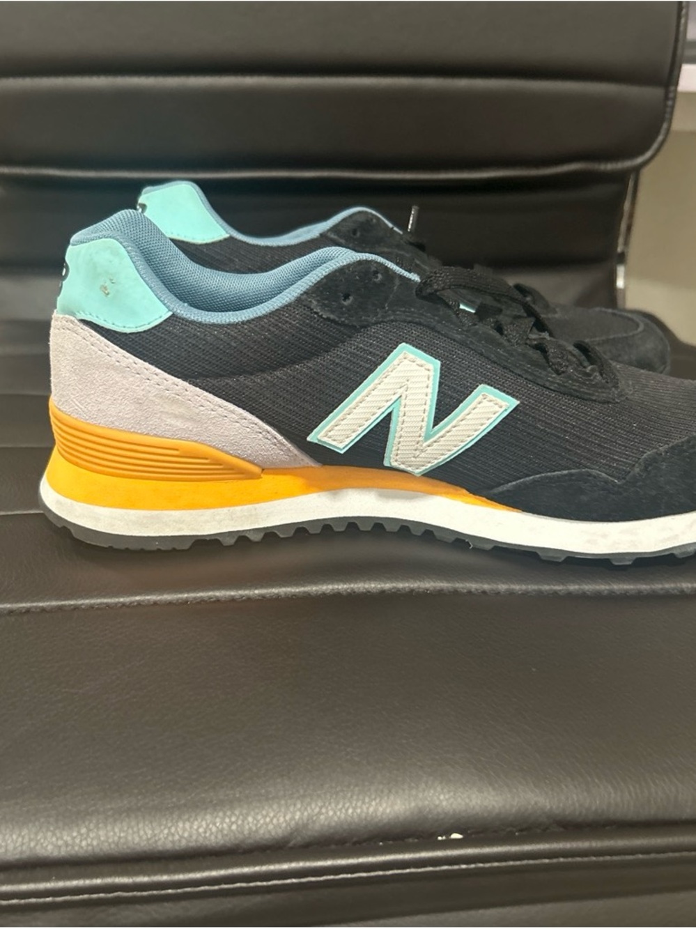 New Balance Black Sneakers with Light Blue and Mint Accents